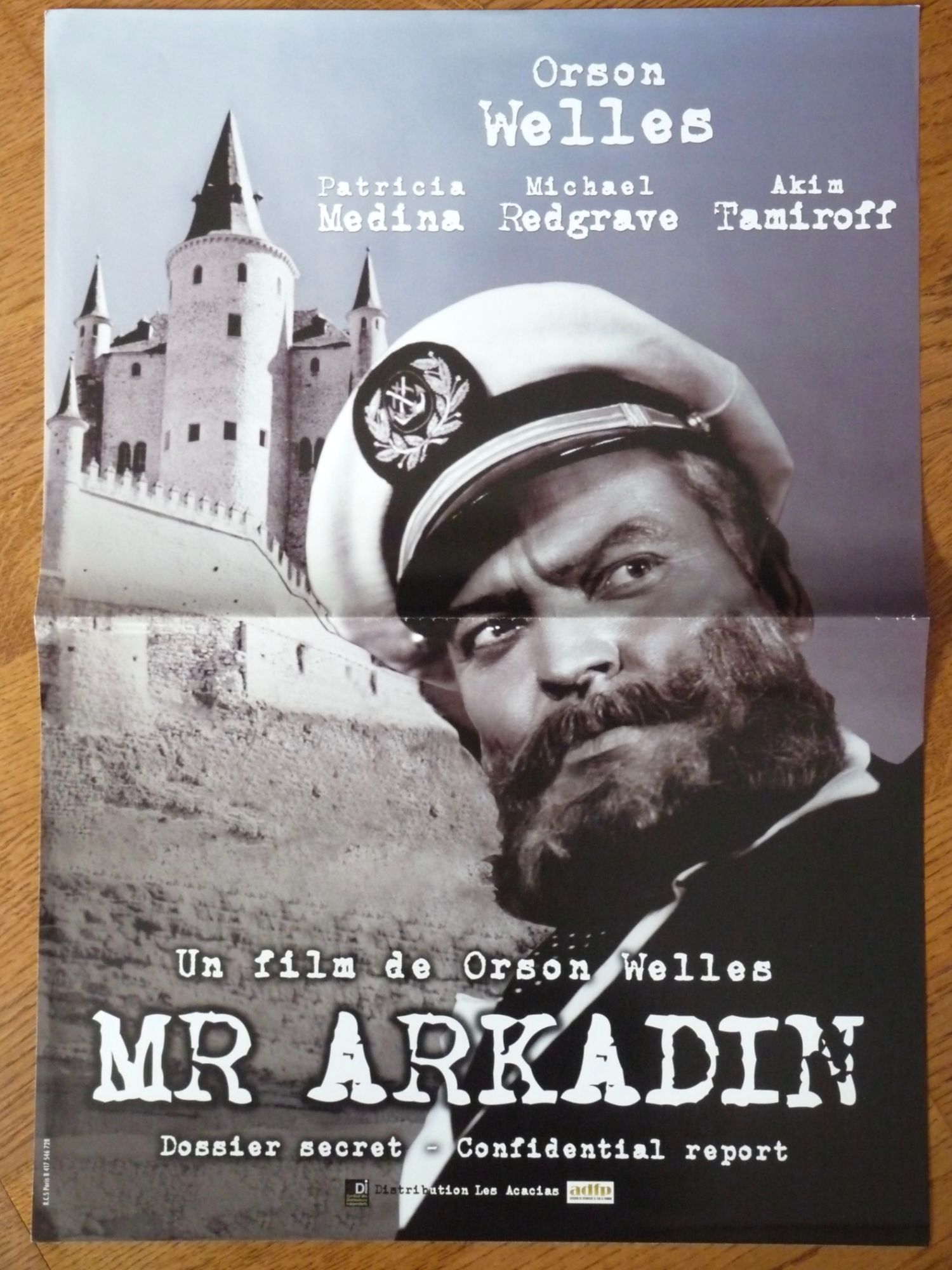 Mr Arkadin Dossier Secret - Confidential Report De Orson Welles - Affiche Originale De Cinéma Format 40 Cm X 60 Cm