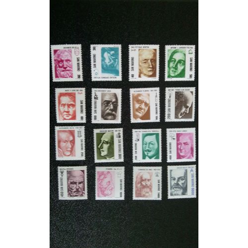 Timbre San-Marin Yt 1045 À 1054 - 1068 À 1073 Séries: Pionniers De La Science 1982/1983 1982 / 1983