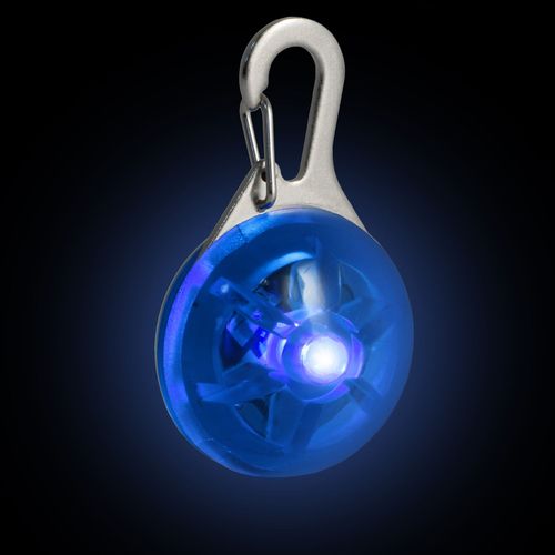 Campteck Led Pendentif De Collier Lumineux Clignotant Nuit Securite Pour Chien Animaux Avec 3 Mode D Eclairage - Bleu