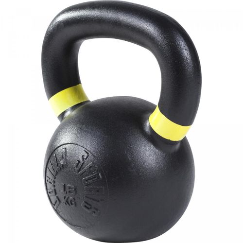 Gorilla Sports - Kettlebell En Fonte Noir Avec Couleur Rayé Poignées Disponible De 4kg À 32kg - Haltère Russe - Poids : 16 Kg