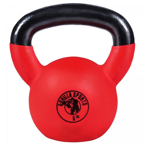 Gorilla Sports - Kettlebell Avec Revêtement Néoprène - De 2 Kg À 32 Kg - Poids : 6 Kg