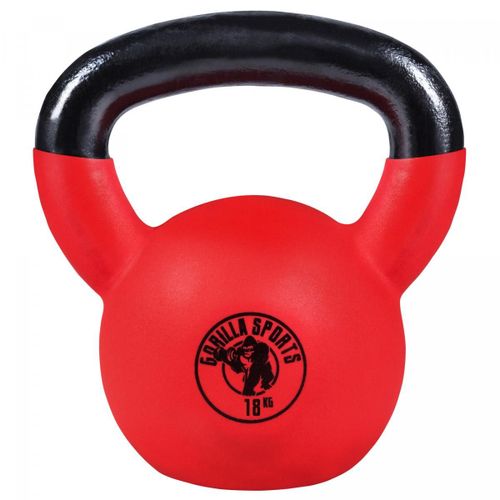 Gorilla Sports - Kettlebell Avec Revêtement Néoprène - De 2 Kg À 32 Kg - Poids : 18 Kg