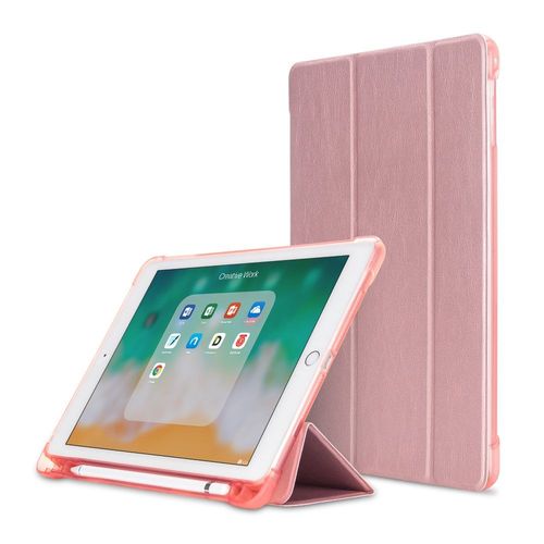 Etui En Pu Pliable Or Rose Pour Votre Apple Ipad 9.7 2018/Ipad 9.7 2017/Ipad Air/Ipad Air 2/Ipad Pro 9.7