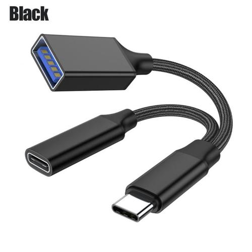 Convertisseur de câble de données Kang 2 en 1 pour ordinateur portable et tablette, connecteur USB C Kang pour Macbook, Samsung, Xiaomi, iPhone