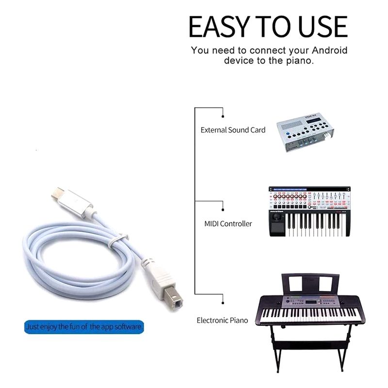C�ble adaptateur Midi USB Type B vers Micro-USB, connecteur ... - 4