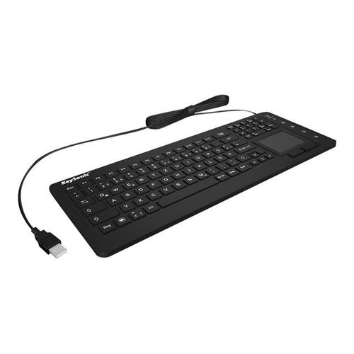 KeySonic KSK-6231INEL - Clavier - avec pavé tactile - rétroéclairé - USB - Suisse - noir