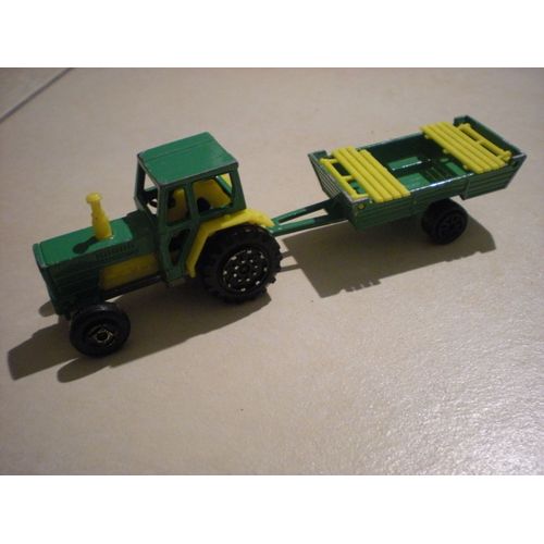 Majorette Tracteur N°206 Échelle 1/65 Avec Sa Remorque Fourragère-Majorette