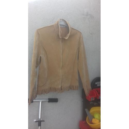 Veste Marron Frange