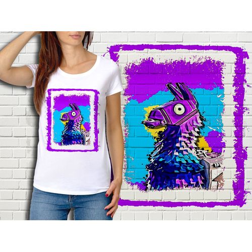 T-Shirt Blanc Femme Fortnite Battle Royale Réf 546