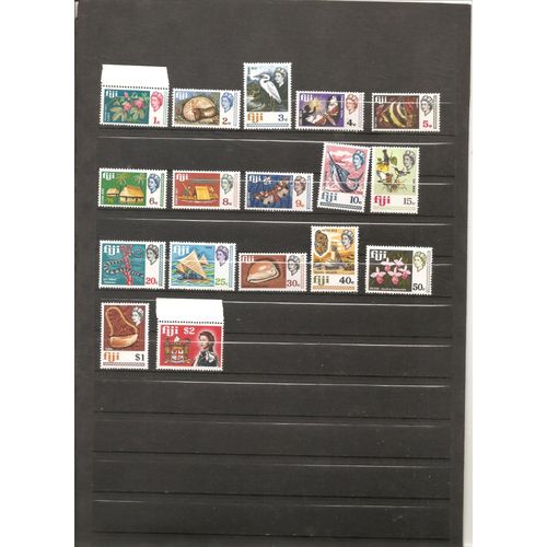 17 Timbres Neufs Fidji Colonie Britannique Faune Et Flore 1969 Yt 239 A 255
