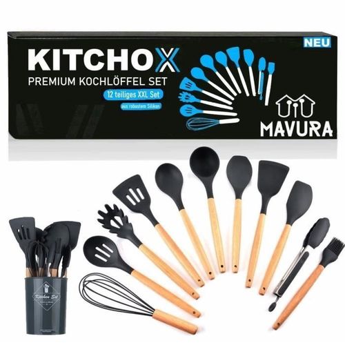 Mavura Ensemble De Couverts De Cuisine »Kitchox Ensemble De Cuillères De Cuisine Ustensiles De Cuisine Ustensiles De Cuisine Ensembl