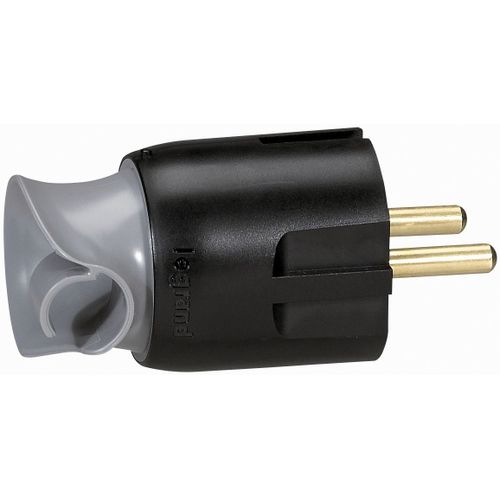 Fiches plastique à orientation du câble 2P+T 16 A Legrand - Mâle - Noir