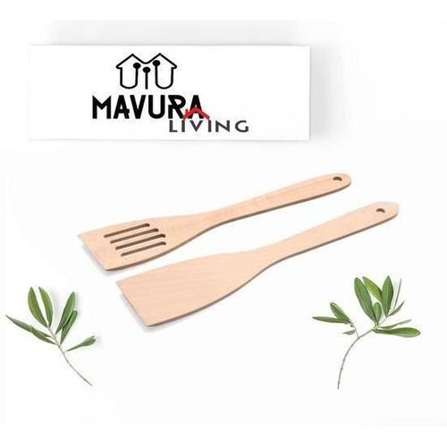 Mavura Spatule »Mavuraliving Spatule En Bois Spatule Spatule Grattoir En Bois Gadgets De Cuisine En Bois De Hêtre Le Plus Fin Ensemb