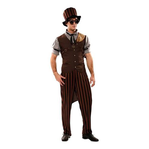 Déguisement De Steampunk À Rayures Pour Homme (Taille M/L)