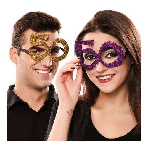 Lunettes 50 Anniversaire 2 Couleurs (Couleur Fuchsia)