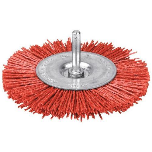 Brosse circulaire nylon rouge SCID - Diamètre 100 mm