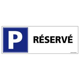 Autocollant sticker adhesif signalisation panneau parking reserve clientele 