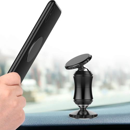 Support Voiture Magnétique Support Téléphone Voiture Universel,Magnétisme À Double Tête Pour Iphone X/8/7/6 Samsung Note8/S8,Ipad Galaxy Tab Et Les Autres Smartphones Tablettes (Noir)