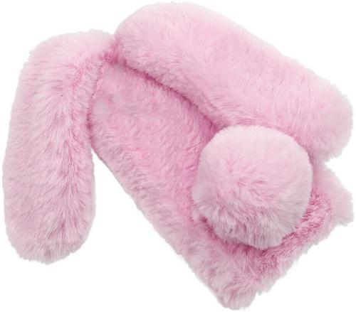 Étui Pour Lg G6 Fit Automne Et Hiver Oreilles Mignonnes De Lapin En Peluche Étui De Téléphone En Peluche - Couleur Rose