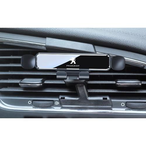 Support Telephone Voiture Pour Peugeot 3008 2013-2022, Réglable Support Téléphone Voiture Rotation 360° Bouton Antidérapant Support Voiture Accessoires,A Black