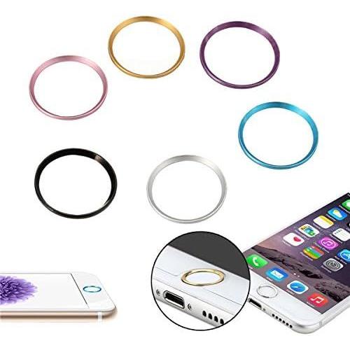 Métal Rond Accueil Clé Protecteur Anneau Autocollant Touch Id Bouton Pour Apple Iphone 6 S Plus - Or