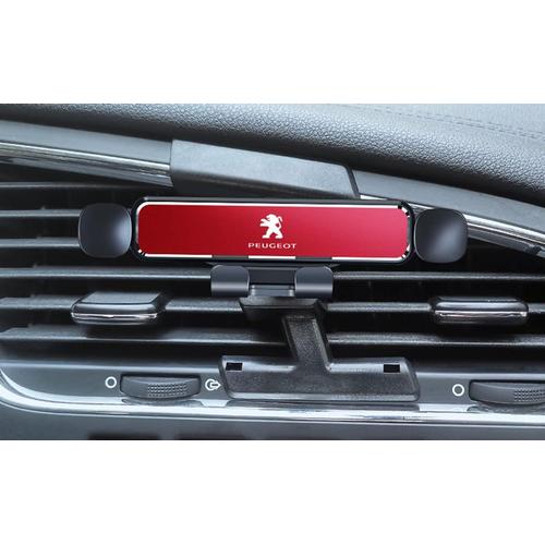 Support Telephone Voiture Pour Peugeot 3008 2013-2022, Réglable Support Téléphone Voiture Rotation 360° Bouton Antidérapant Support Voiture Accessoires,C Red