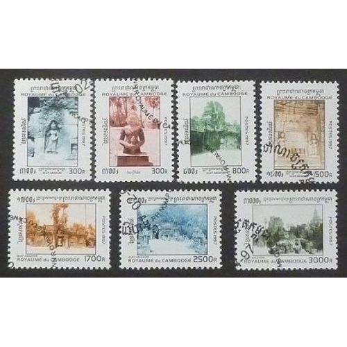 Cambodge Oblitéré Lot De 7 Timbres De 1997 Angkor