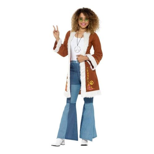 Manteau Hippie Marron Pour Femme (Taille M)