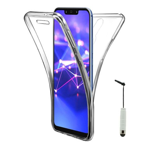 Coque Avant Et Arrière Silicone Pour Huawei Mate 20 Lite 6.3" 360° Protection Intégrale - Transparent + Mini Stylet