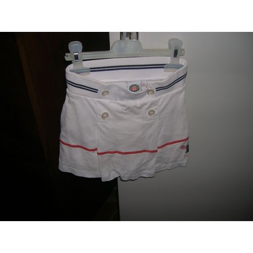 Jupe Sur Short Roland Garros 5/6 Ans,Jupe 100% Coton,Short 95% Coton,5% Élasthanne.