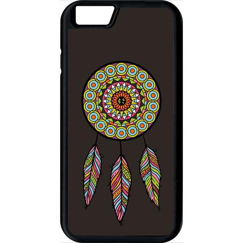 Coque Pour Iphone 6 - Attrape Reve Fond Brun - Noir