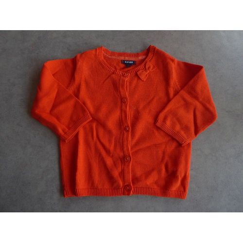 Gilet Orange / Noeud Kiabi - 6 Mois
