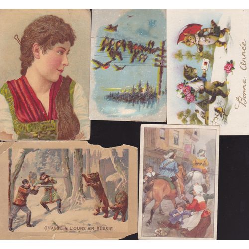 Lot De 5 Cartes / Mini-Vues Anciennes Diverses
