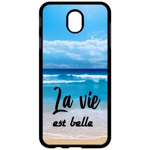 Coque Pour Tablette - La Vie Est Belle Fond Mer - Compatible Avec Samsung Galaxy J7 (2017) - Plastique - Bord Noir