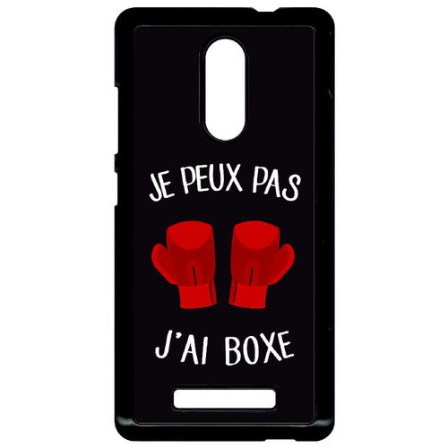Coque Xiaomi Redmi Note 3 - Je Peux Pas J Ai Boxe Fond Noir - Noir