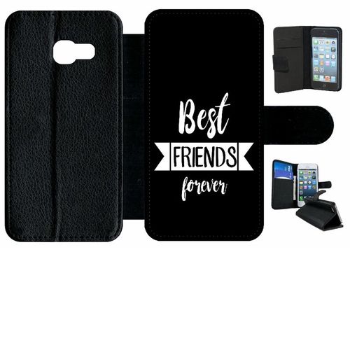 Etui À Rabat Galaxy A3 (2017) - Best Friend Noir Et Blanc - Simili-Cuir - Noir