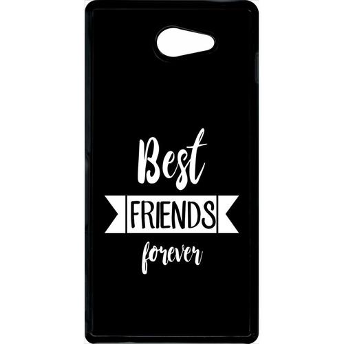 Coque Xperia M2 - Best Friend Noir Et Blanc - Noir