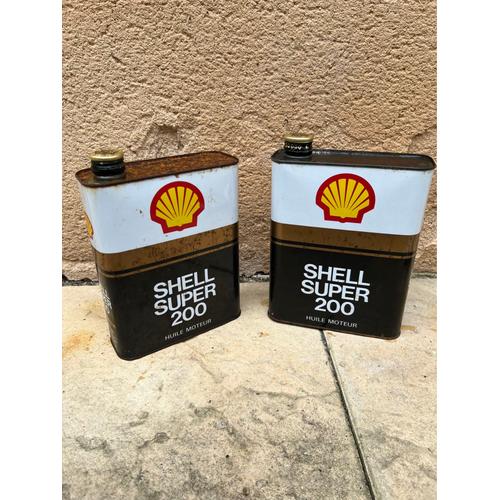 Ancien Bidon D¿Huile Shell Super 200