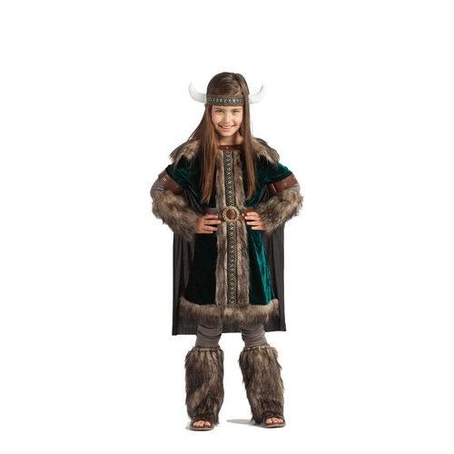 Déguisement De Vikingue Verte Pour Fille