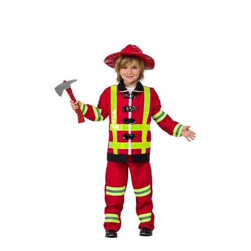 Déguisement De Pompier Rouge Pour Enfant