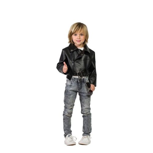 Veste De Rockier Noire Pour Garçon