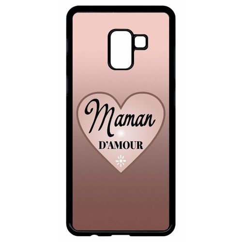 Coque Galaxy A8+ (2018) - Maman D Amour Dgrad De Rose - Noir