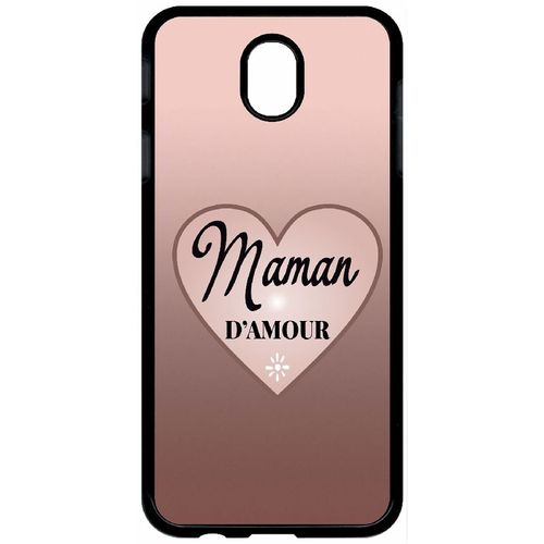 Coque Pour Tablette - Maman D Amour Dgrad De Rose - Compatible Avec Samsung Galaxy J7 (2017) - Plastique - Bord Noir