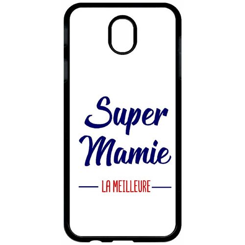 Coque Pour Tablette - Super Mamie La Meilleure Fond Blanc - Compatible Avec Samsung Galaxy J7 (2017) - Plastique - Bord Noir