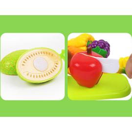 Eruditter 20 Pcs Jeu Dimitation De Cuisine en Plastique Jouets Éducatifs De Cuisine pour Enfants Jouet À Couper Panier De Fruits Et Légumes 