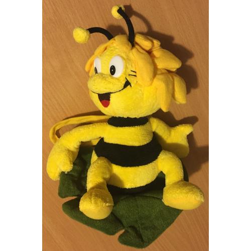 Peluche Maya L'abeille Posé Sur Une Feuille, Dessin Animé, Figurine