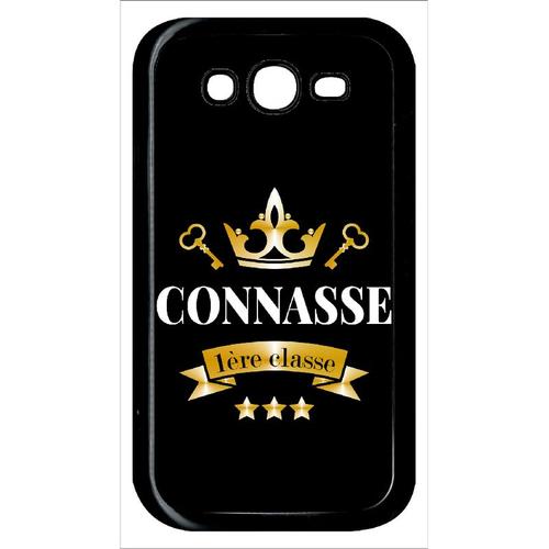 Coque Pour Smartphone - Connasse 1er Classe - Compatible Avec Samsung Galaxy Grand Prime Duos Tv - Plastique - Bord Noir