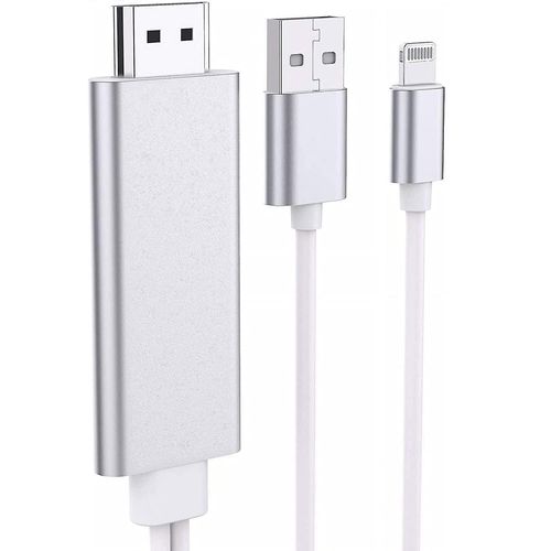 Adaptateur de câble Lightning vers HDMI de 6,5 pieds pour iPhone iPad vers TV, Apple M -