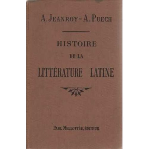 Histoire De La Litterature Latine