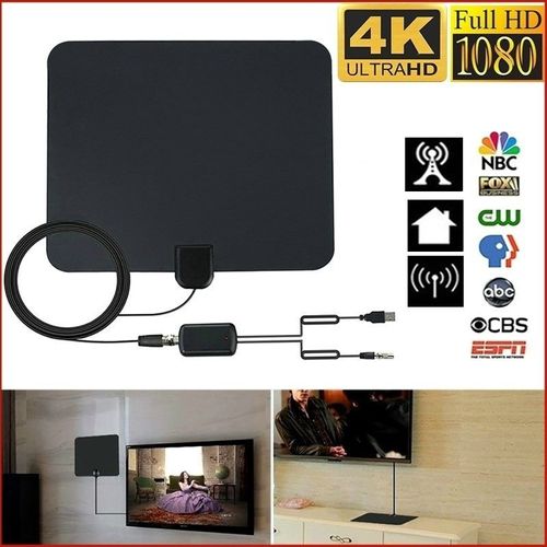 Antenne de télévision numérique avec amplificateur de signal de portée de 200 milles pour HDTV -